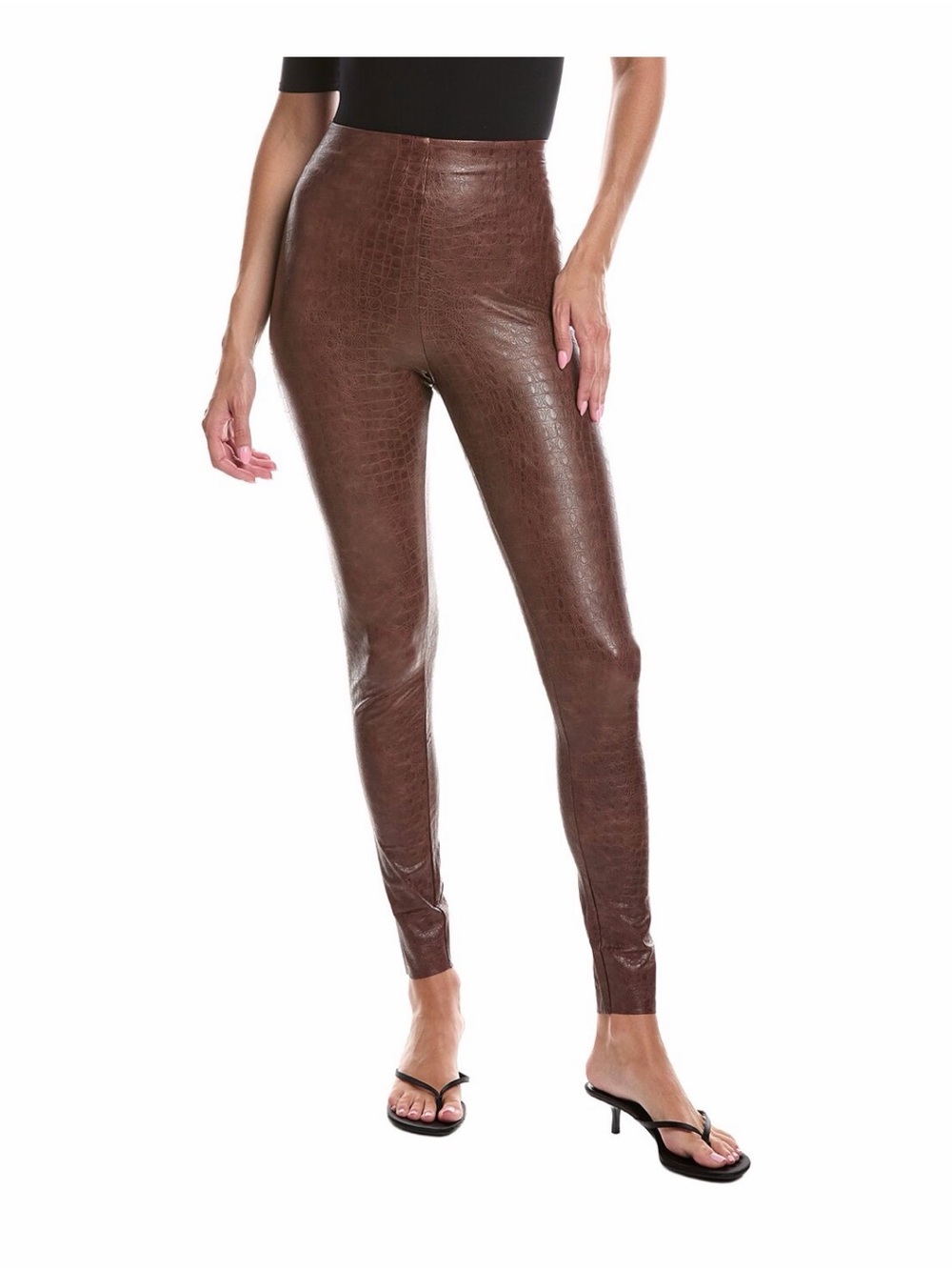 Commando Faux Croc Leggings in Brown
